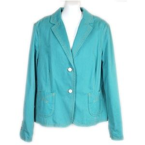 🍄Gap Casual Blazer Jacket Turquoise Teal Blue